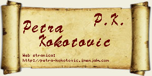 Petra Kokotović vizit kartica